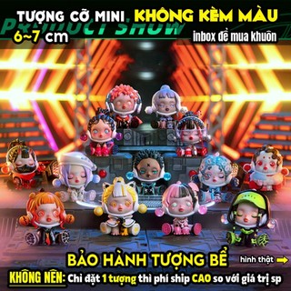 Tượng tô màu, SKULLPANDA NGÔI SAO ÂM NHẠC, size S, thạch cao trắng (Không kèm màu), luyện vẽ, decor