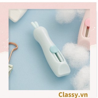 Dao rọc giấy mini tai thỏ dễ thương trơn màu PK644