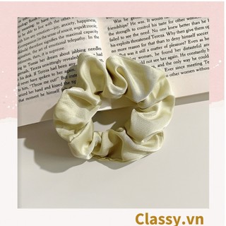 Dây cột tóc vải scrunchies satin mờ hot trend