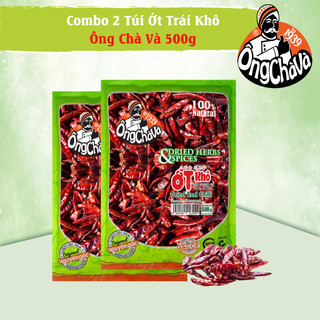 Combo 2 túi ớt nguyên trái sấy khô ông chà và 500g