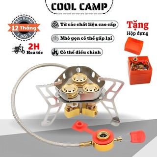 Bếp Gas Mini Gấp Gọn Điều Chỉnh Nhiệt, Bếp Gas Du Lịch Cắm Trại Làm Từ Chất Liệu Cao Cấp Chống Gỉ
