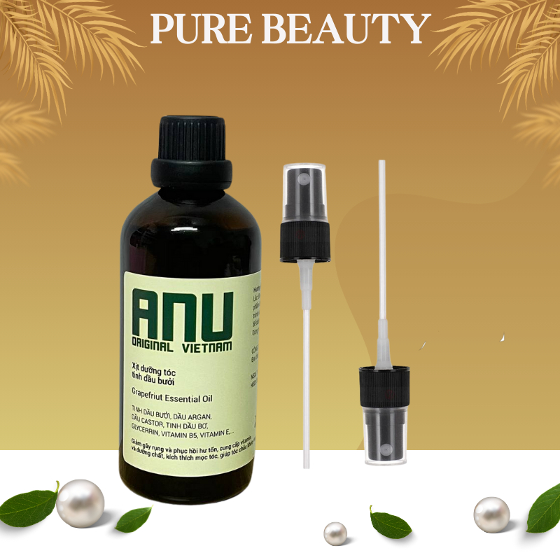 Xịt Dưỡng Tóc Tinh Dầu Bưởi ANU ORGANIC Chống Rụng Kích Thích Mọc Tóc Ngăn Ngừa Gẫy Rụng Hiệu Quả 100ml