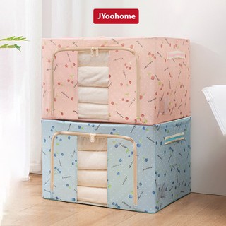 Hộp đựng quần áo cỡ lớn JYoohome Khung thép chắc chắn, Túi đựng đồ quần áo chăn màn sắp xếp nhà cửa