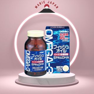 Viên uống dầu cá Omega 3 bổ mắt, bổ não Orihiro Nhật Bản - Lọ 180 viên