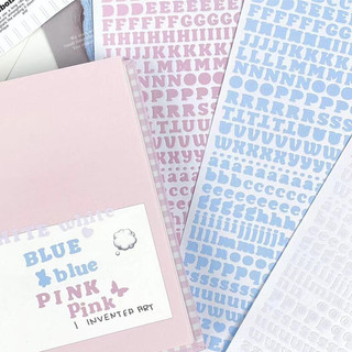 Sticker Dán Trang Trí Toploader Bullet Journal Chữ Cái Tròn Chubby Màu Pastel Alphabet