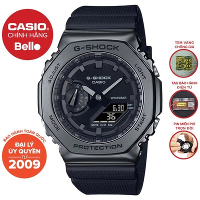 Đồng hồ Dây nhựa Nam Casio G-Shock GM-2100BB-1ADR chính hãng bảo hành 5 năm Pin trọn đời