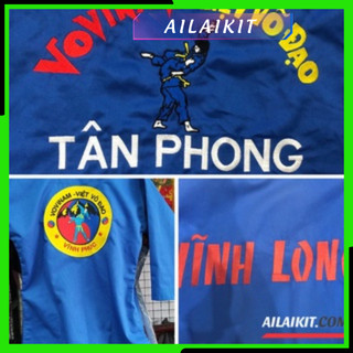 {Thêu Áo Võ } Nội Dung Phía Sau Lưng  Vovinam Taekwondo Võ Cổ Truyền Ailaikit