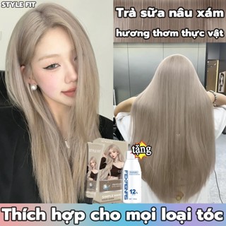 Không cần tẩy tóc🎨 thuốc nhuộm tóc Tóc Màu NÂU SỮA ,Chiết xuất thực và sẽ không ​làm hỏng tóc  bật tông da sau nhuộm
