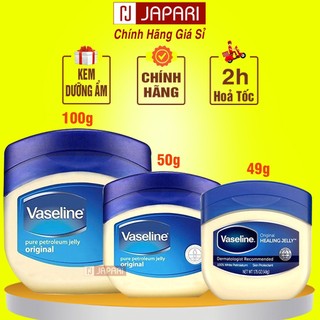 Sáp Dưỡng Ẩm Vaseline CHÍNH HÃNG 49g/50g/100g - Kem Dưỡng Ẩm Da Mặt, Da Body, Da Tay, Dưỡng Mi Dài - Skincare Japari