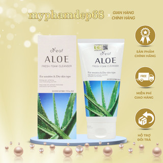 Sữa rửa mặt tinh chất lô hội cho da khô và nhạy cảm bebeco oreaf aloe fresh foam cleanser hàn quốc 150ml