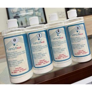 Bột nhựa tự cứng vipi màu hồng hoặc trắng răng tạm dành cho labo nha khoa 200g