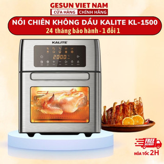 Nồi chiên không dầu cỡ lớn Kalite KL 1500 dung tích 15L lọc dầu mỡ 95% công suất 1700W bảo hành 12 tháng