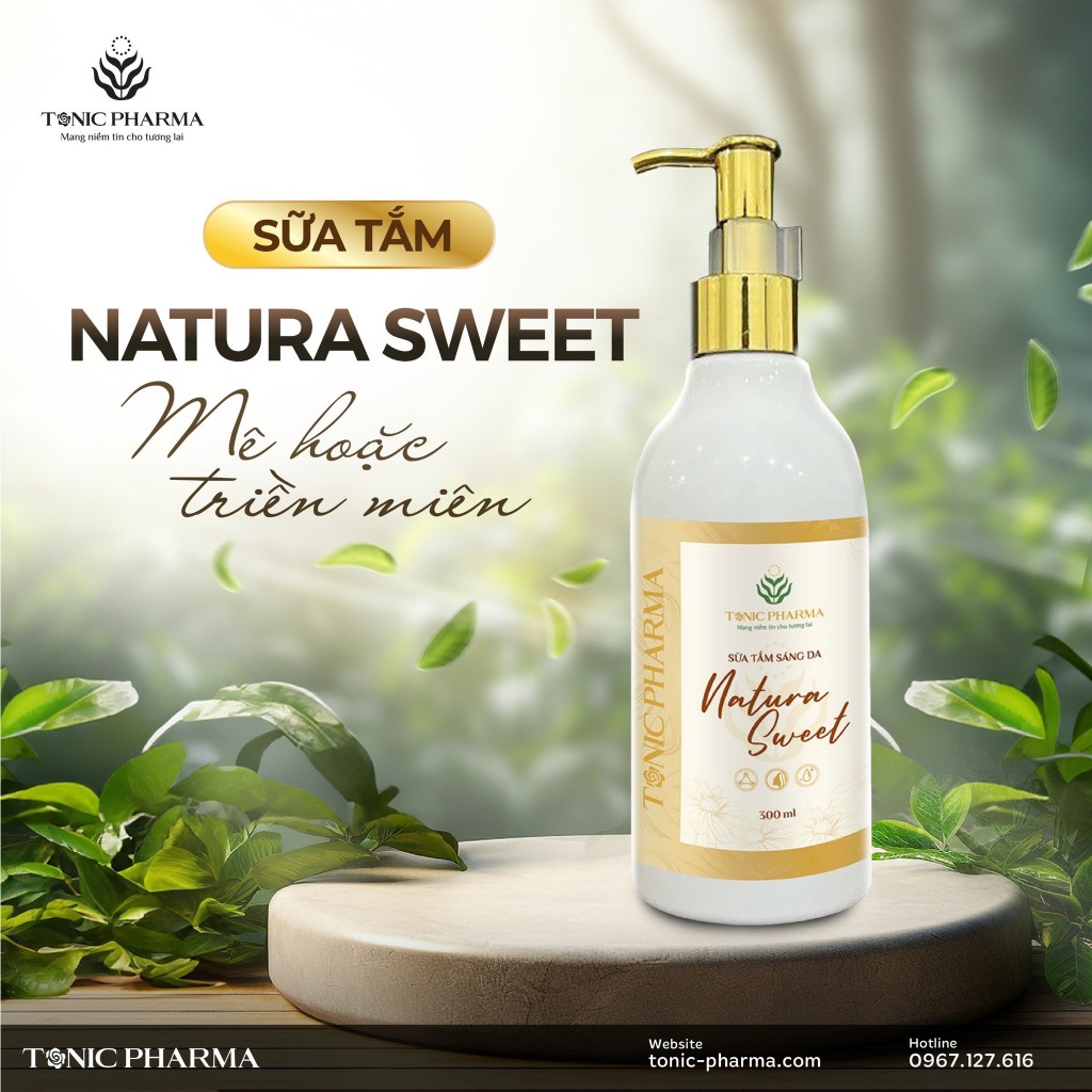 Sữa Tắm Sáng Da Dưỡng Thể Tonic Pharma Natura Sweet 300g - Hương Thơm Nước Hoa