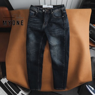 Quần jean nam Xanh đen cao cấp form Slimfit, quần bò ống bó co giãn thoải mái Myone JFL712