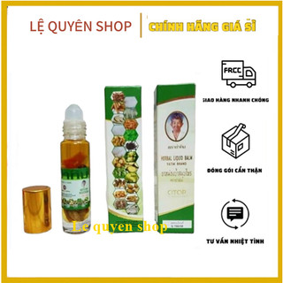 [Hàng chính hãng] Dầu lăn 22 vị thảo dược Herbal Liqid Blam Yatim Brand Thái Lan 8ml