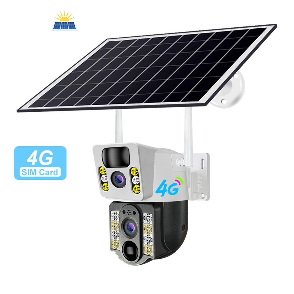 Solar giám sát Camera 2 mắt 4G WiFi 360 độ DOSEN PRO 1080P HD IP Không thấm nước ngoài trời