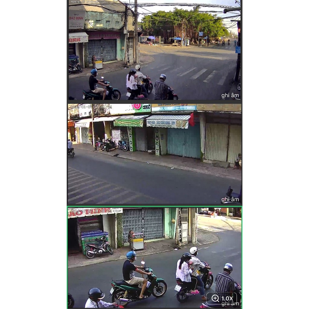 Camera 3 mắt kép ngoài trời Hopeway XEM 3 MÀN HÌNH cùng lúc, độ phân giải 5MP, xoay 360 độ, xem đêm có màu, BH 1 năm