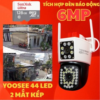 Camera Yoosee 2 MẮT/3 MẮT 8MP xem 2 màn hình CÙNG LÚC, chất liệu chống nước bển bỉ, xoay 360 độ, xem đêm có màu rõ nét