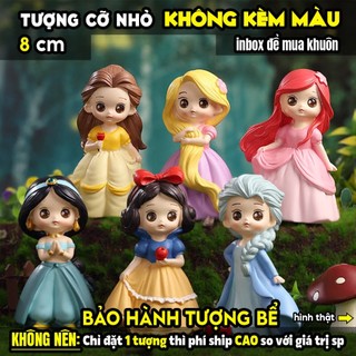 Tượng tô màu, CÔNG CHÚA DISNEY, 6 KIỂU, size M, thạch cao trắng (Không kèm màu), luyện vẽ, decor