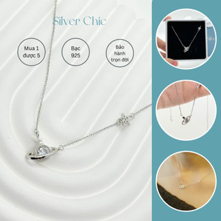  Dây chuyền vòng cổ bạc quả địa cầu liền dây xinh xắn SILVER CHIC DC02 bạc 925