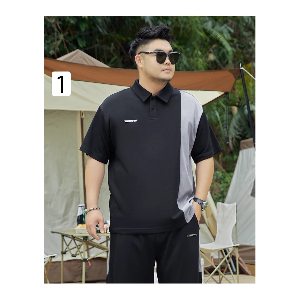 Bộ Quần Áo Polo Big Size Nam Revered Áo Polo BigSize Nam Quần Đùi Nam 70-145kg Chất Liệu Poly Cao Cấp