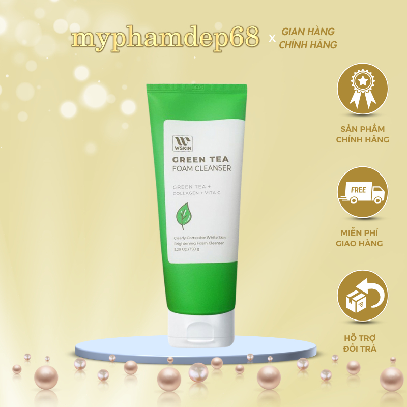 SỮA RỬA MẶT TRÀ XANH GIẢM DẦU WSKIN GREEN TEA FOAM CLEANSER Chưa Có Đánh Giá