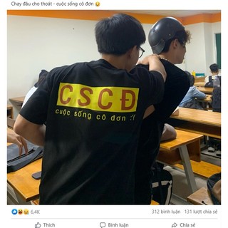 Áo CSCĐ cuộc sống cô đơn Unisex 100% Cotton