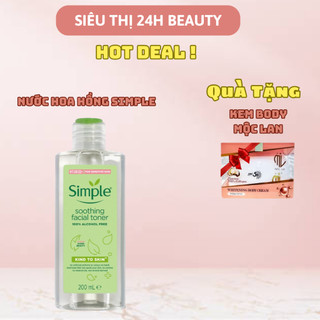 Nước Hoa Hồng Cân Bằng Da Dịu Nhẹ Simple + Tặng kem body