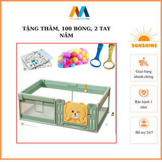 Quây bóng mommykids minh chau khung inox, cửa nhựa cao cấp