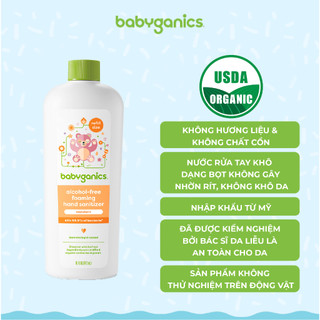 Rửa tay khô Babyganic 473ml refill