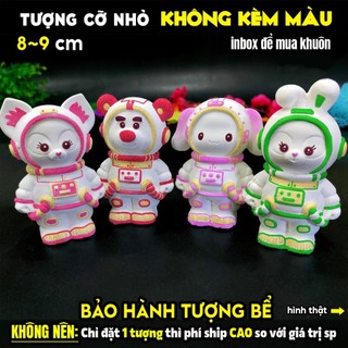 Tượng tô màu, PHI HÀNH GIA ĐÁNG YÊU, 4 KIỂU, size M, thạch cao trắng (Không kèm màu), luyện vẽ, decor