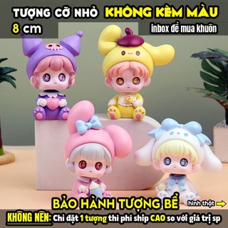 Tượng tô màu, BÉ COSPLAY MY MELODY, 4 KIỂU, size M, thạch cao trắng (Không kèm màu), luyện vẽ, decor