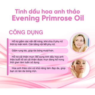 Tinh Dầu Hoa Anh Thảo Blackmore Evening Primrose Oil 1000 giúp đẹp da