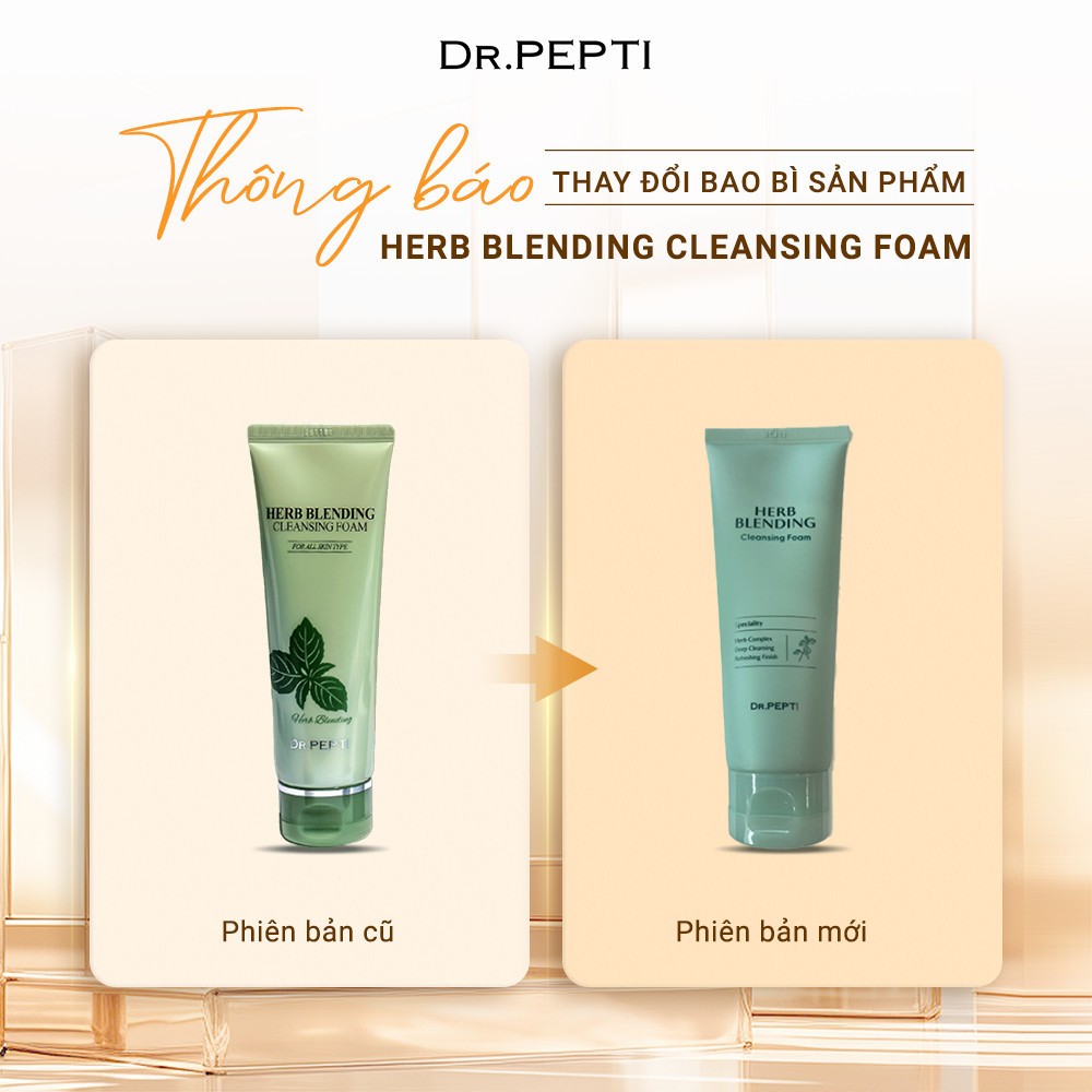 Sữa Rửa Mặt Dr Pepti Bạc Hà Herb Blending Cleansing Foam 110ml