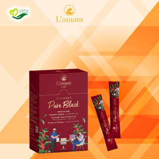 Cà phê hòa tan đen L'amant vị nguyên chất Pure Black