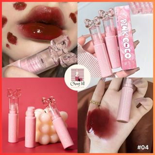 Son Bóng Lì Pink Coco Nắp Nơ Tiểu Thư Mềm Mịn Căng Bóng Môi