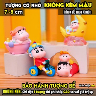 Tượng tô màu, SHIN VÀ EM, size M, thạch cao trắng (Không kèm màu), luyện vẽ, decor