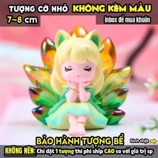 Tượng tô màu, CỬU VỸ TỶ TỶ, size L, thạch cao trắng (Không kèm màu), luyện vẽ, decor