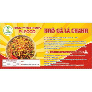 KHÔ GÀ LÁ CHANH thùng 5kg sỉ PL FOOD