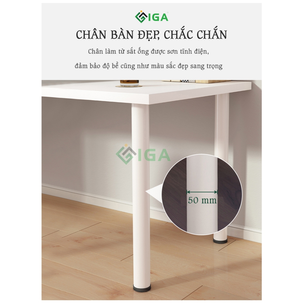 Bàn làm việc chân sắt sơn tĩnh điện chống ghỉ có 2 màu thương hiệu ILUMIA - GM62 | BigBuy360 - bigbuy360.vn