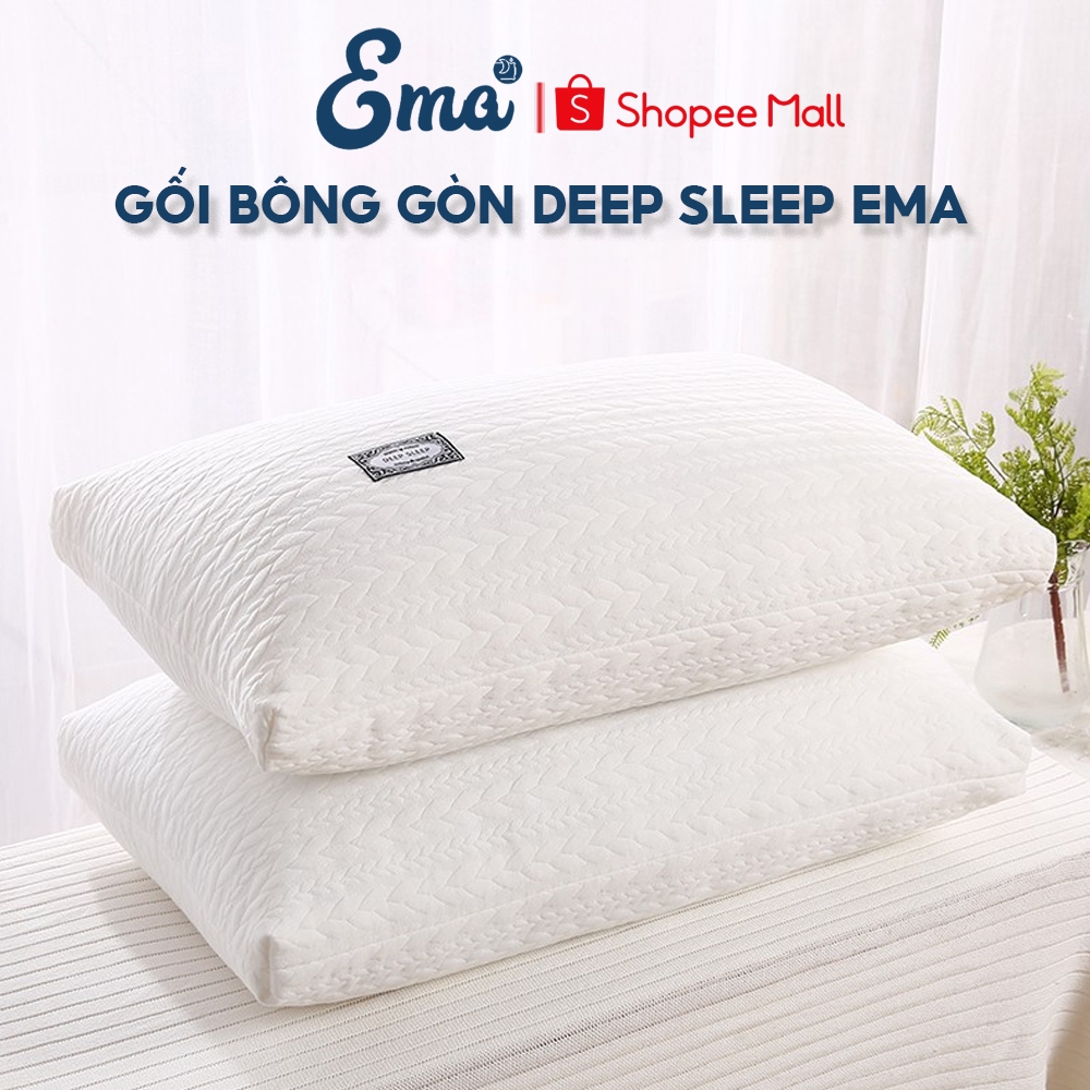 Gối bông gòn Deep Sleep EMA - Ruột bông Microfiber cao cấp - Tiêu chuẩn khách sạn 5 sao