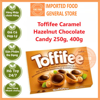 Kẹo caramel mềm phủ socola nhân hạt dẻ toffifee 125g, 400g
