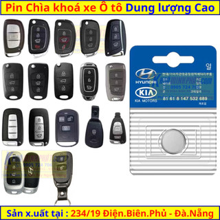 Pin chìa khoá xe ô tô Hyundai Accent, I10, Solati, Elantra, Tucson, Kona, Santafe, i20, Getz, i30, Sonata CR2032