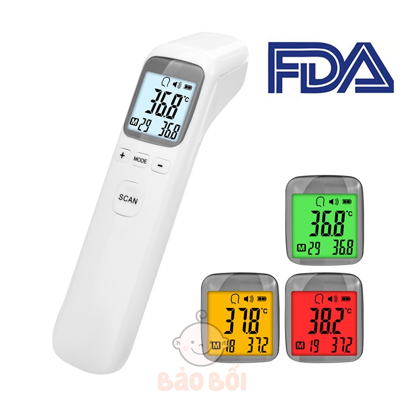 Máy Đo Nhiệt Kế Hồng Ngoại Cho Bé Infrared Nhiệt Kế Điện Tử Hồng Ngoại Cảm Ứng Đo Trán Đa Năng CKT-1502