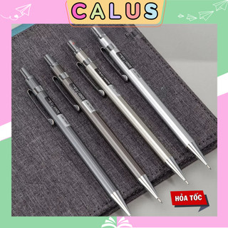 Bút chì kim học sinh Deli CALUS kèm đầu tẩy Ngòi 0.5/0.7mm Vỏ kim loại không hao mòn chống gỉ bảo vệ ngòi khi dùng BC08
