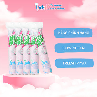 Combo 5 gói bông tẩy trang Ipek 150 miếng siêu mềm mịn không xơ bông