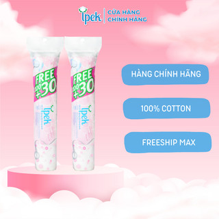 Combo2 bông tẩy trang ipek siêu mềm mịn 100+30 miếng