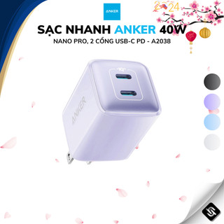 Sạc nhanh anker 521 nano pro, 40w - a2038
