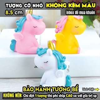 Tượng tô màu, NGỰA CÓ SỪNG PONY, size M, thạch cao trắng (Không kèm màu), luyện vẽ, decor