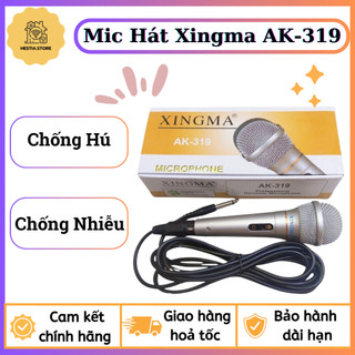 Micro karaoke chống hú, micro karaoke xingma ak-319 có dây, mic hát karaoke trên điện thoại , mic hát karaoke